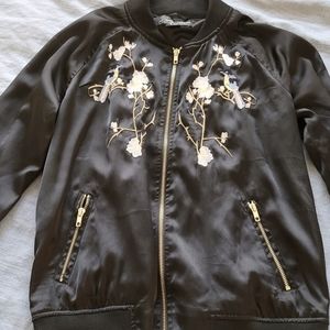 Lucky Brand embroidered bomber jacket